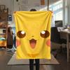 Pikachu Pokémon pattern Flannel Blanket, High quality Comfortable for All Seasons, Home Decor, Warmth and Comfort, Perfect for Gifts.