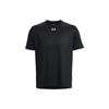 Logo Print Solid Color Round Neck Short Sleeve T-Shirt Men Tops Black 1376842-001