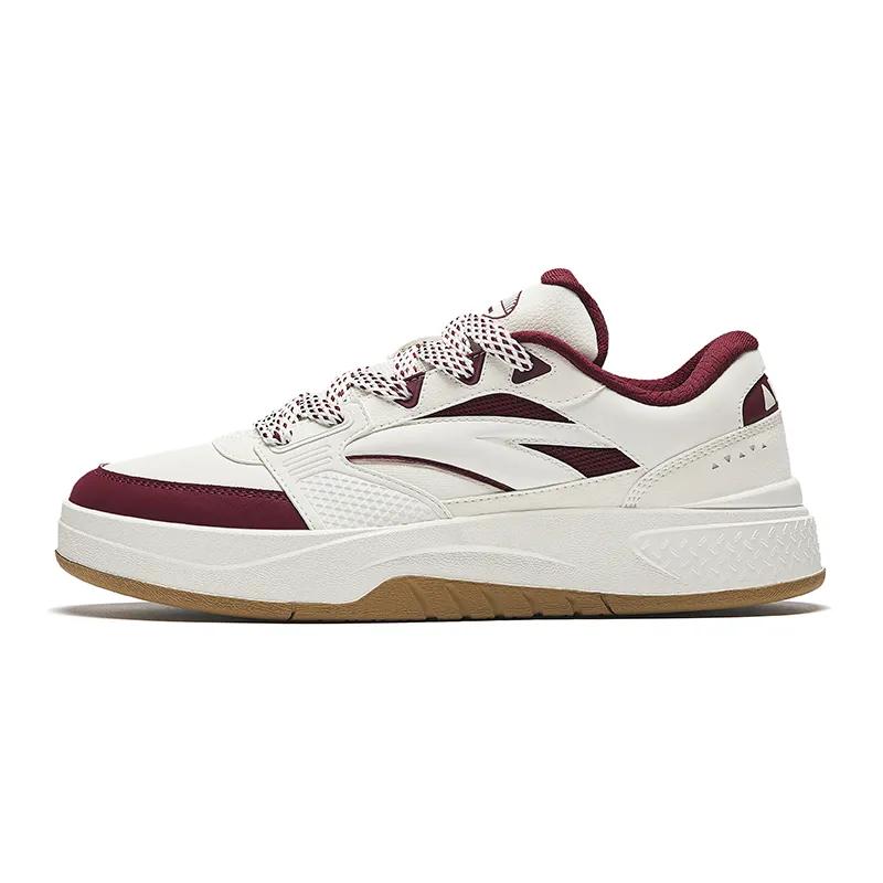 Anta Ao You Abrasion Resistant Lightweight Height Increasing Low top Skateboard Shoes Men's Rose Red (Unisex) Skate Shoes 912438012 1