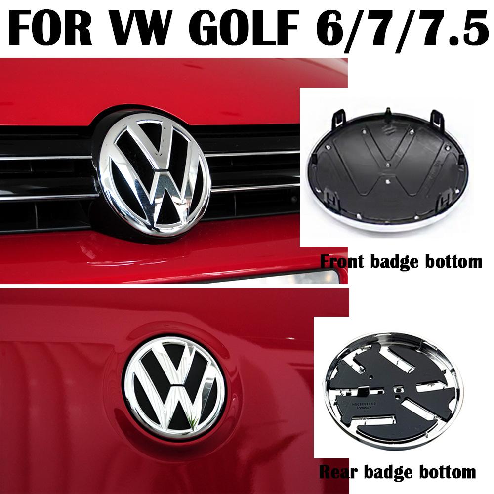 VW Polo Golf 4 5 1 juego Para VW Pegatina Accesorios ABS Coche Parrilla Frontal Emblema Maletero Trasero Insignia Logo Golf 6 7 7.5 MK6 MK7 MK8 Polo EP1 g6