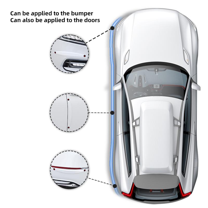 Car Front Rear Bumper Protector Corner Guard Side Car Rubber Strips For Volkswagen VW Phaeton Amarok ID3 T5 Tiguan T-Cross Golf Nh8