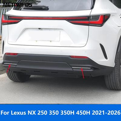 Pour Lexus NX 250 350 350H 450H -2025 2026 Acier Inoxydable Garniture de Pare-chocs Arrière d'Angle Bande Anti-Collision Accessoires Style de Voiture