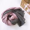 Women'S Cotton And Linen Two-Color Splicing Scarf Fashionable Super Long Warm Shawl Contrasting Colors Japanese Fresh Scarf
