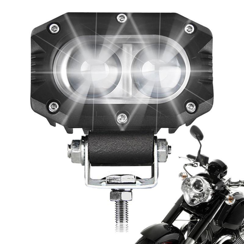 1/2 peças Luzes de neblina para motocicleta LED Lâmpada de neblina auxiliar Amarelo Branco Holofote Luz de direção Luzes de trabalho Universal para caminhão SVU UTV