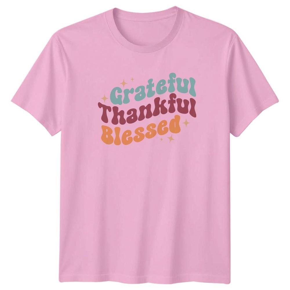 Grateful Thankful Blessed TShirt Retro Style Inspirational Lifestyle Birthday