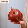 270ml Boutique Yixing Purple Clay Teapots Handmade Xishi Pot Raw Ore Dahongpao Mud Tea Infuser Kettle Zisha Tea Set Collection