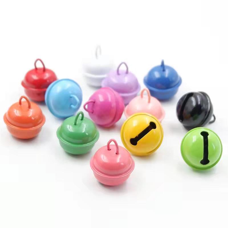 22mm Candy Color Enamel Metal Bells - Christmas Ornaments, DIY Pet Accessories, Keychain Pendants