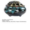 Incense Burner with Lid Hollow Top Slow Smoke Fireproof Heat Resistance Ice Crack Pattern Peaceful Mind Censer Burner Living Room Supply