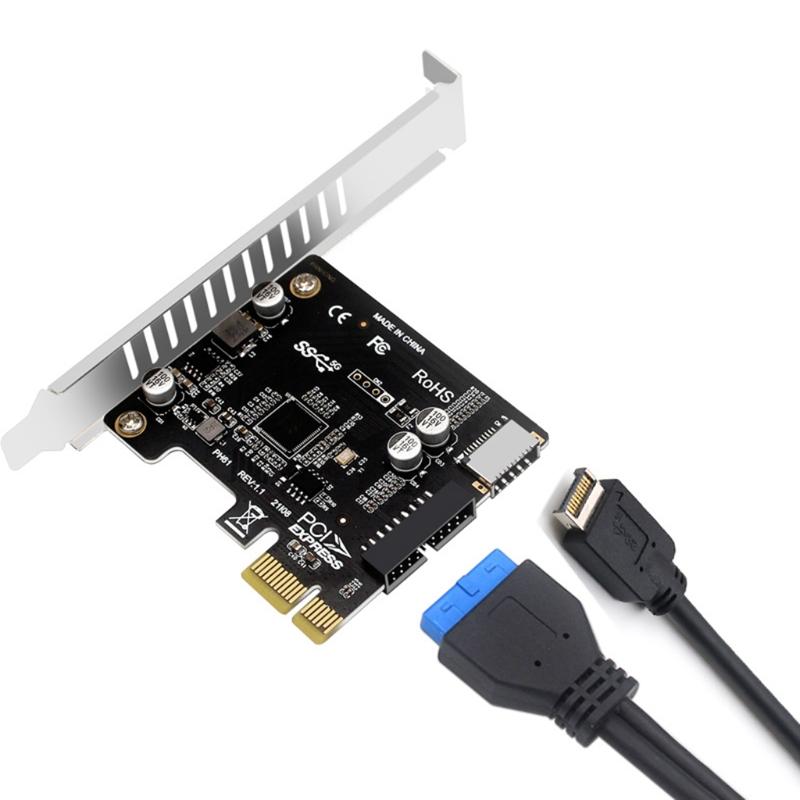 PCI-E to 2-Port USB 3.0 Adapter Super Fast PCI for press pansion Card with Internal 19 Pin Connector for for