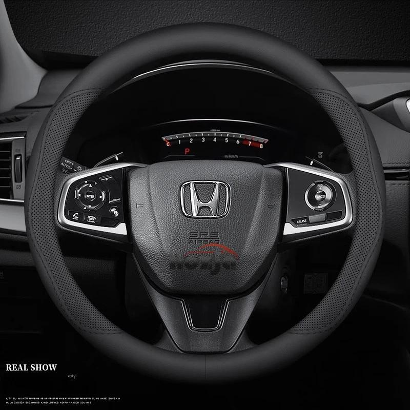 

Car Steering Wheel Cover for Honda Odyssey CR-V Ridgeline City WR-V Freed Shuttle HR-V Vezel Accord N-ONE Pilot 38cm Accessories