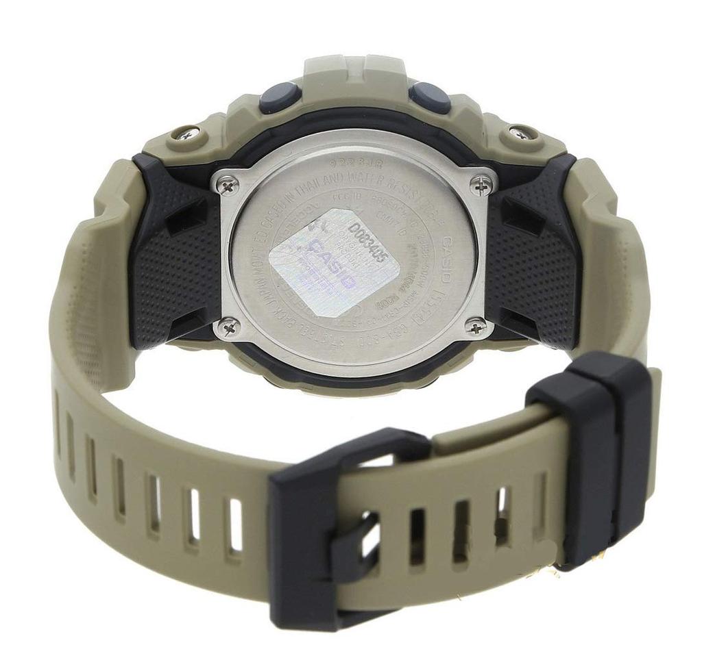 CASIO digital quartz watch with resin One Strap men's strap. , Beige, Size,