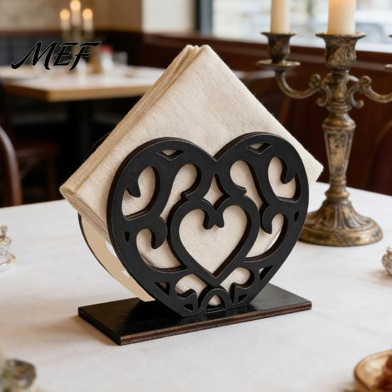 Rustic Wooden Napkin Organizer Holder, Free Standing Paper Dispenser, Modern Exquisite Holder for Home Stand Dining Table Coffee Bar Farmhouse