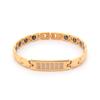 Fashionable Titanium Steel Gold Bracelet Magnet Energy Bracelet ITALY Inlaid Diamond Women's Handmade Bracelet