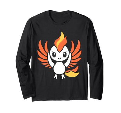 Humor Phoenix Animals Simple Fire Bird Phoenix Long Sleeve T-Shirt