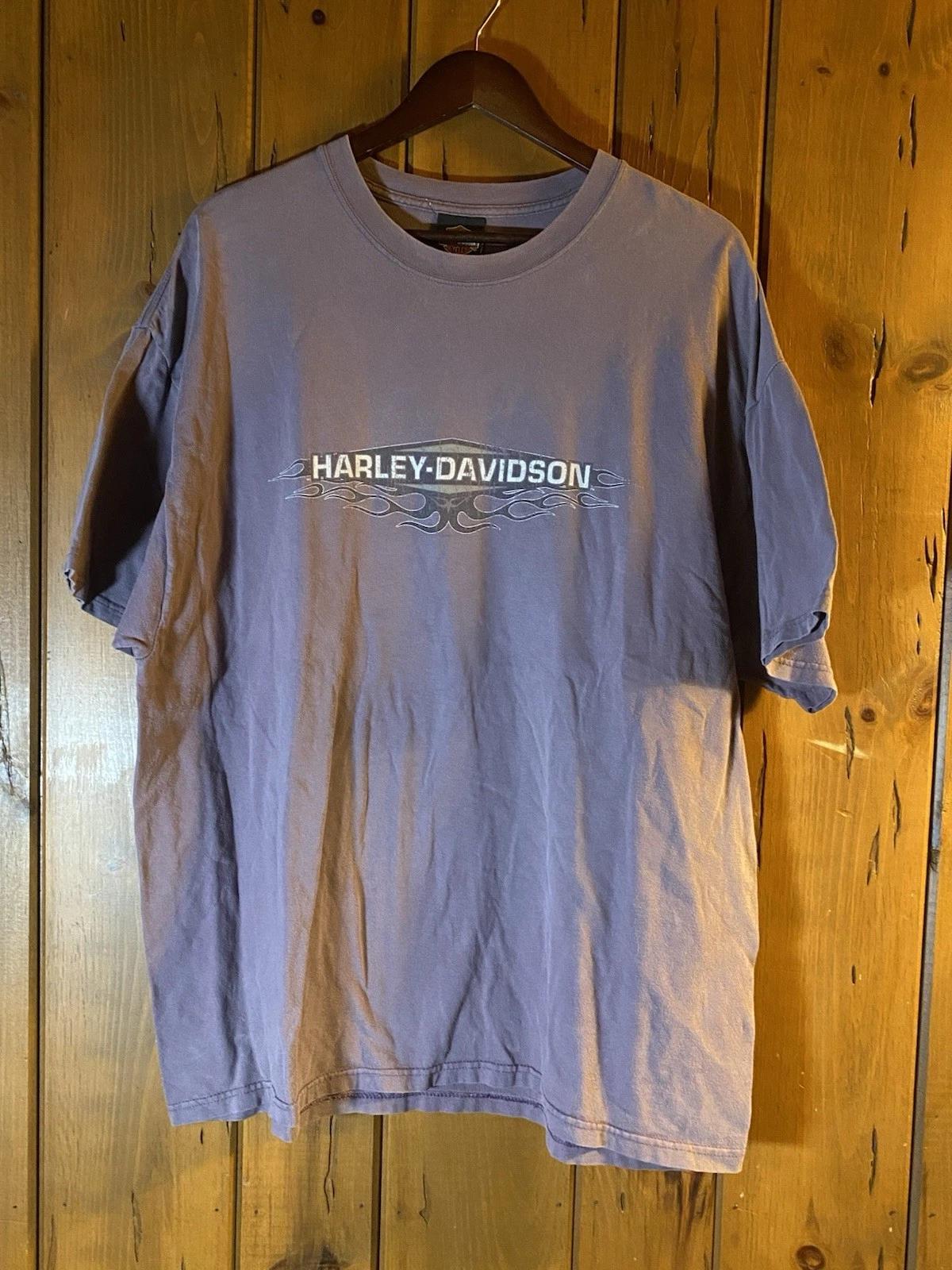 

VINTAGE Y2K Harley Davidson T-Shirt 2XL Roeder Ohio Catawba Island Made in USA M