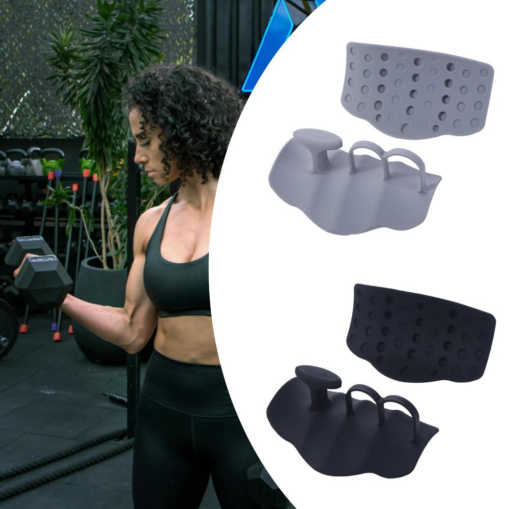 1 Pair Silicone Grip Strengthener Finger Exerciser Weight Lifting Grips  Bodybuilding