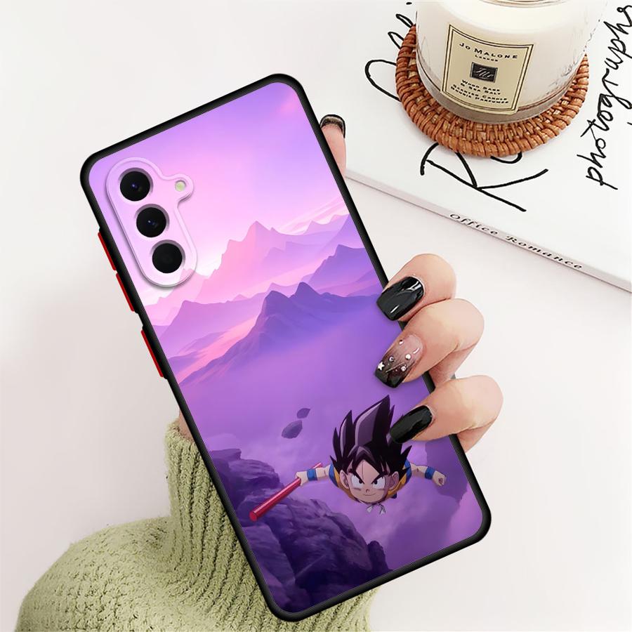 Back Phone Cover Case for Samsung Galaxy A21s A52 A56 A35 A36 A34 A25 A26 A24 A53 A73 A22 A54 Dragon Ball Cute Goku