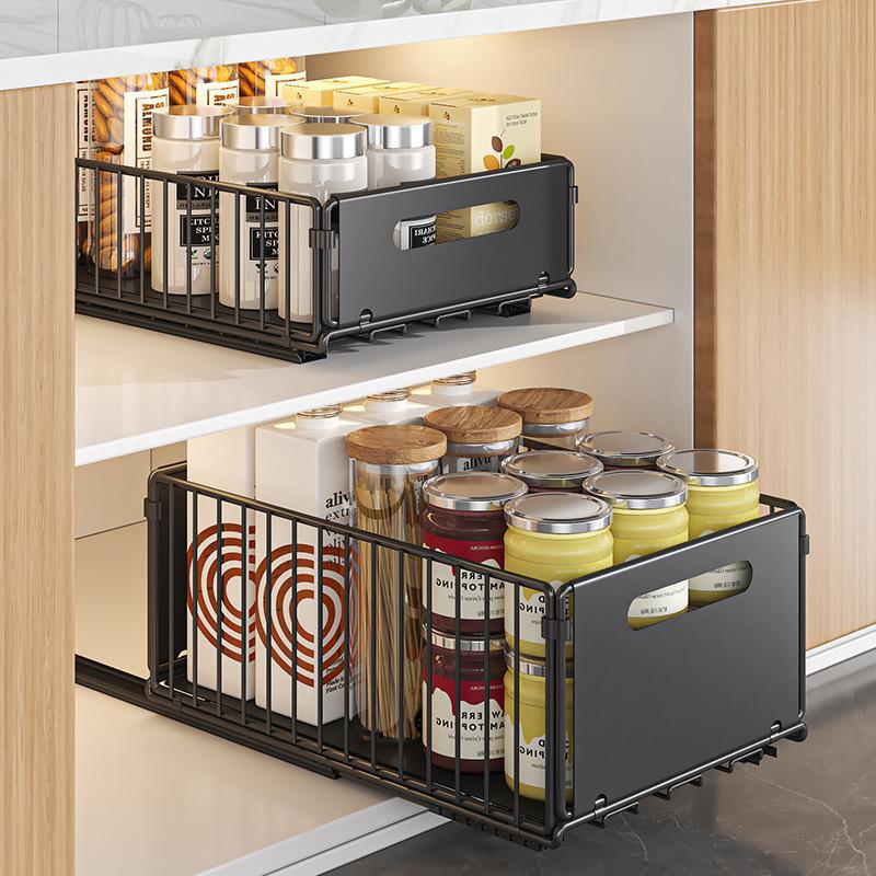 Organizzatore a Cestello Estraibile Multi-strato per Cucina e Bagno