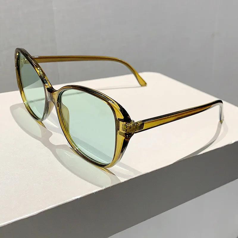 Fashion Vintage Luxury Designer Butterfly Sunglasses Women for Men Sun Glasses Punk Popular Big Frame Olive Green Shades