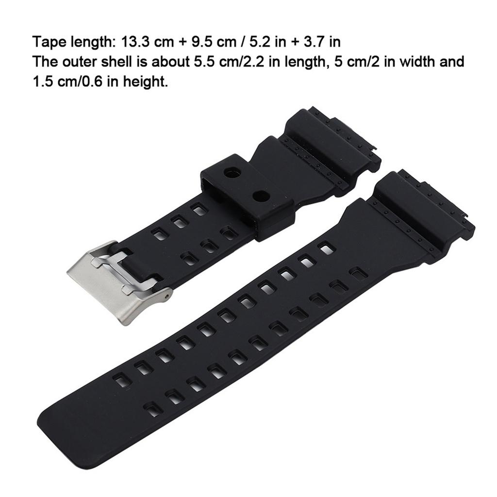 Silicone Watch Strap Replacement Wristband with Watch Case Fits For Casio GA110/100