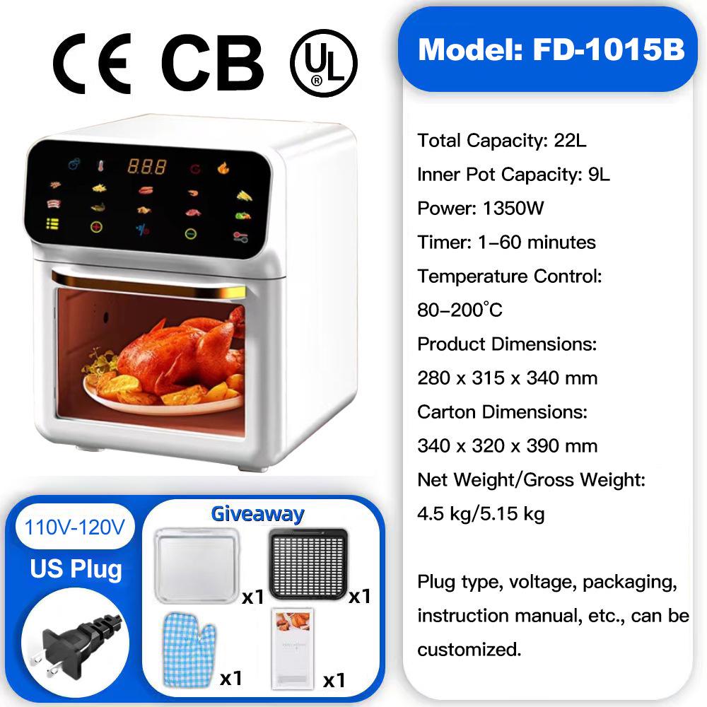 2025 Multifunctional Large-Capacity Air Fryer Electric Oven with Touch Screen