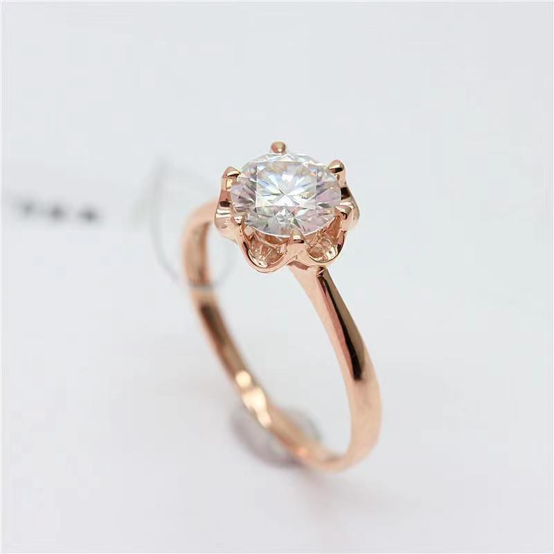 Naujiena Violetinė Auksinė 14K Rožinio Aukso Rubino Gėlės Gyvas Žiedas Žiedai Moterims Išskirtinis Žavesys Vestuviniai Papuošalai Poroms Dovana