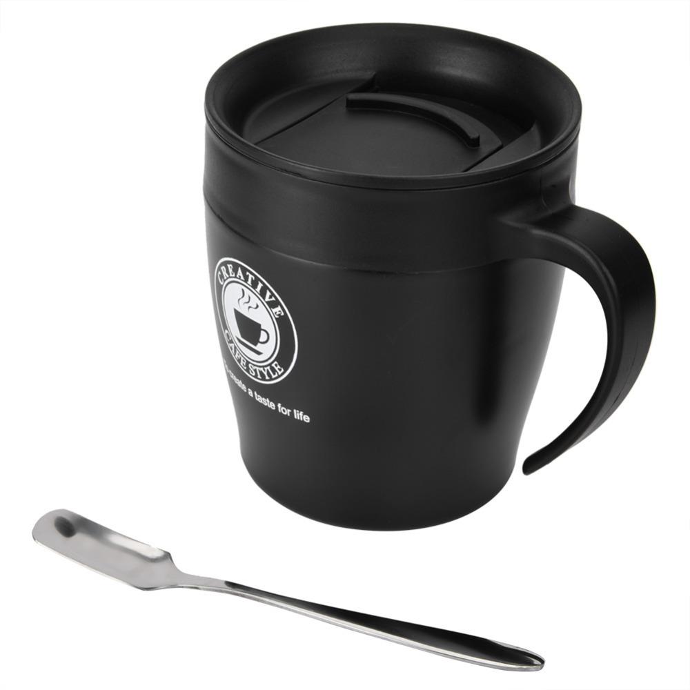 Insulated Insulated Coffee Mug Stainless Steel Coffee Mug with Spoon  Kitchen Use