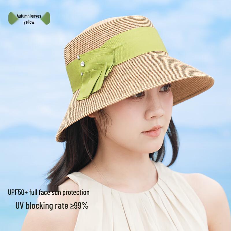 Женская соломенная шляпа с широкими полями WEZHO