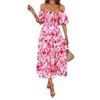 European and American Off-the-Shoulder Puff Sleeve A-Line Summer Dress for Women