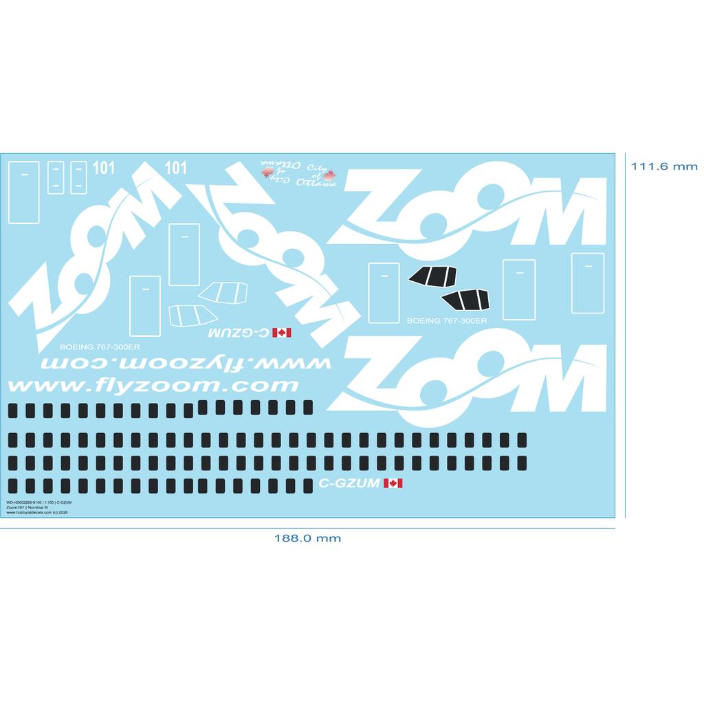 Zoom Airlines Boeing 767-328ER - C-GZUM City of Ottawa