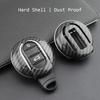 Carbon Fiber Car Key Fob Cover Case Chain Ring For Mini Cooper S One Countryman Clubman F54 F55 F56 F57 F60