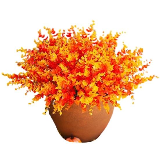 12 Bundles Artificial Flowers for Outdoors Multicolor Morning Glory with Eucalyptus UV Resistant Faux Silk Flower for Spring Summer Home Planter