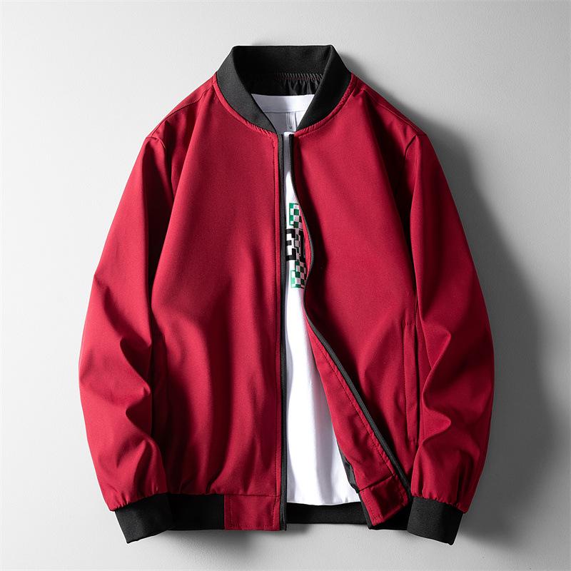 Herren Frühling/Herbst Freizeitjacke im koreanischen Stil mit Reißverschluss