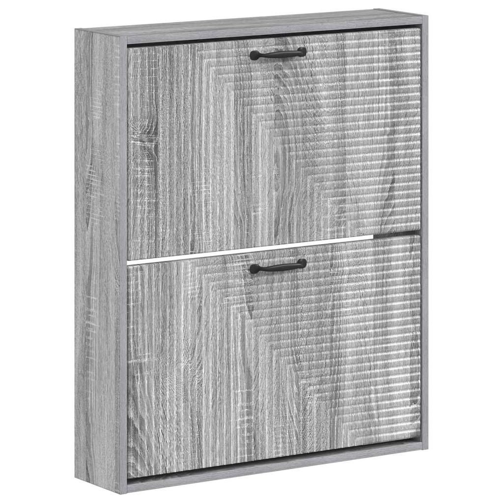 Wall Mounted Shoe Cabinet HAARLEM 71 x 17 x 86 cm Sonoma Grey