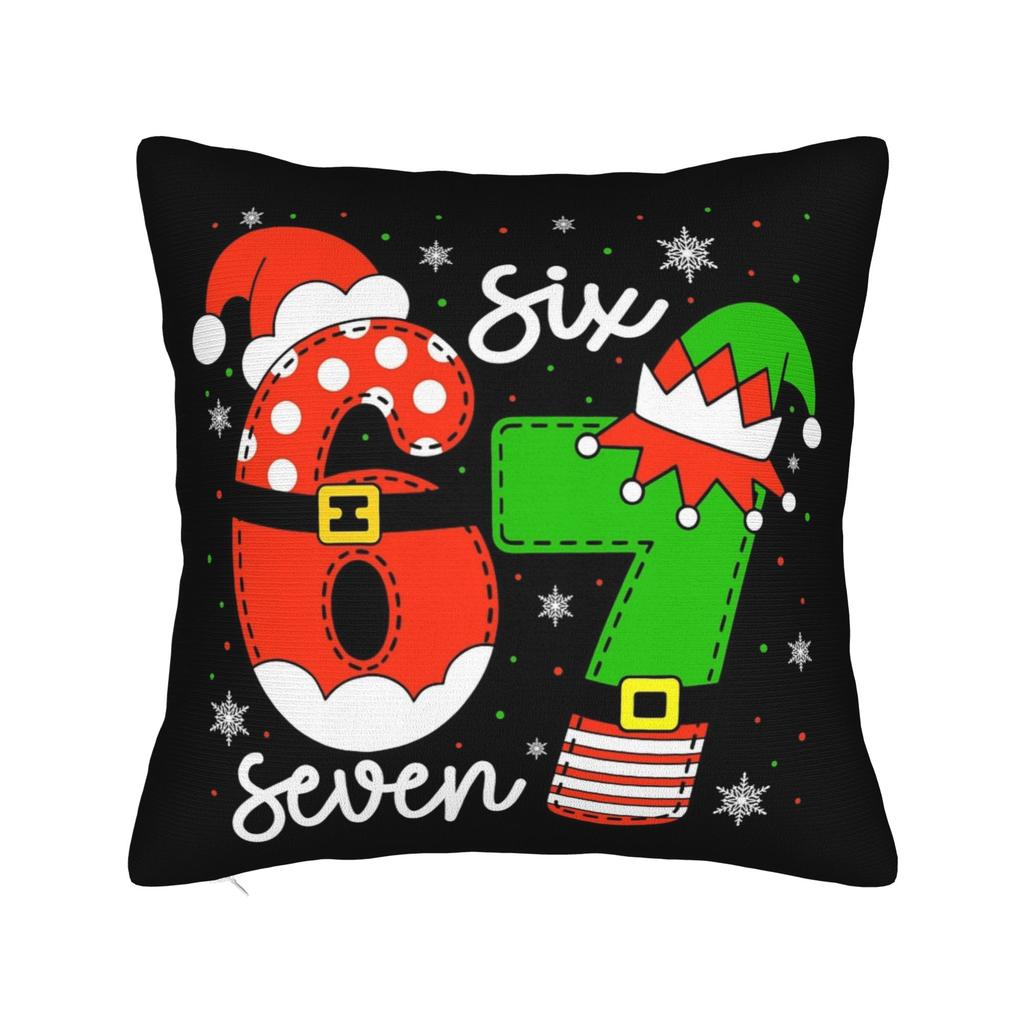 67 Sechs Sieben Italienisches Gehirnfäule Meme Kissenbezüge Lustiger Kissenbezug für Sofa Couch Bett Wohnzimmer Gemütlicher Kissenbezug