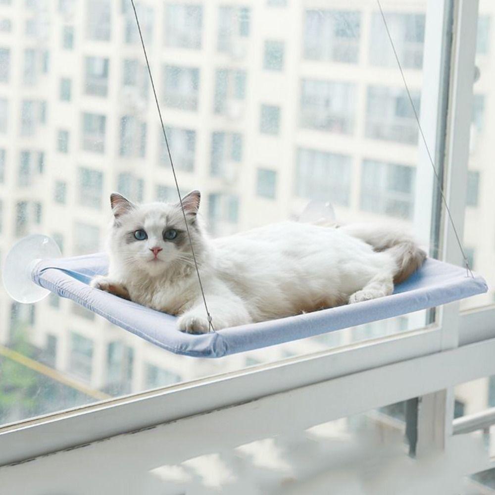 Window Seat Cat Hanging Beds Hanging Shelf Suction Cup Cat Nest Pet Hammock Bed  Cat Sleeping