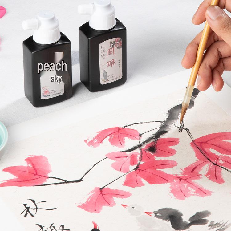 Super dicke Tinte mit Pfirsichblütenduft für Kalligraphie: Chinesische Malerei, Kleine Regelschrift, Schlanker Goldstil, Leim für Anfänger