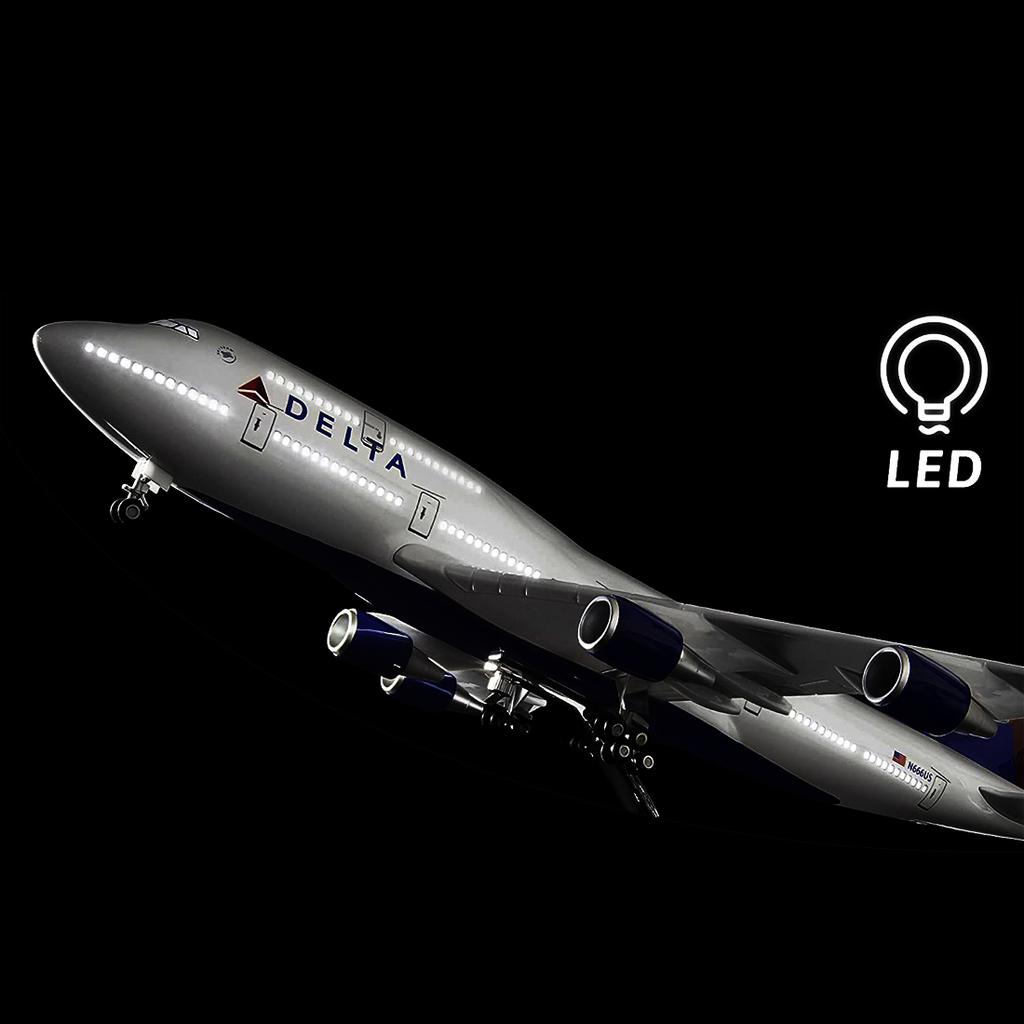 1/300 Diecast Airplanes American Delta Airplane Model Airplane Boeing 747 Model Plane for Adults Collection Office Desktop Decor