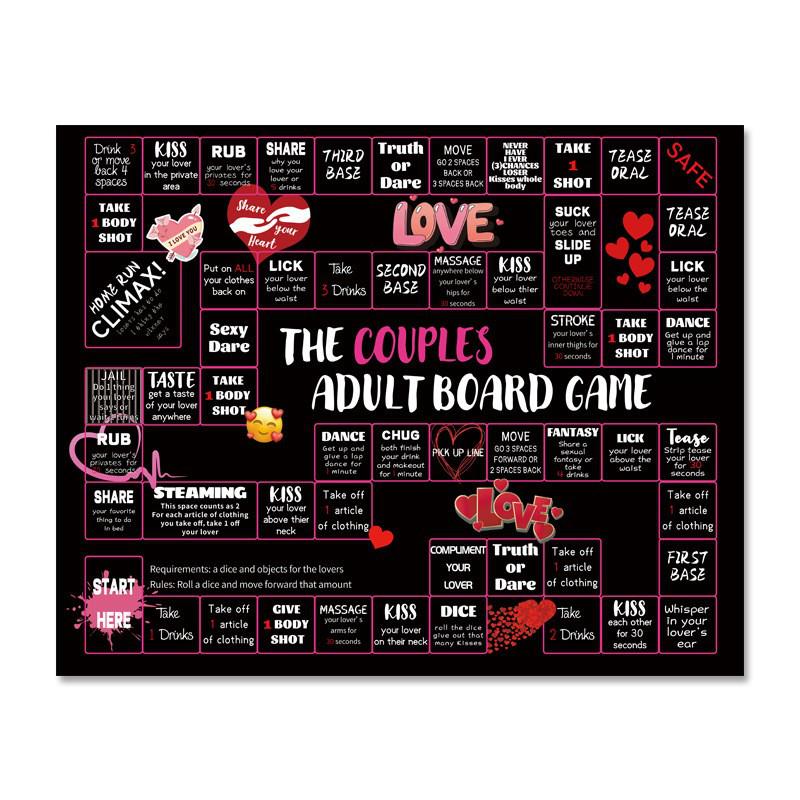 Cross-Border Couples' Creative Adult Dating and Drinking Board Game