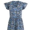 Women's Summer Floral Midi Dress Ruffle Cap Sleeve V Neck Swing Dress Casual Flowy A Line Boho Vacation Dress