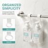 8 PCS White Bathroom Storage Hanger Plastic Shower Bottle Rack Bottle Hanger Hook  Shower Storage