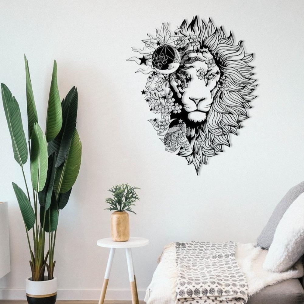 Metall Löwe Wandkunst Heimdeko Statue