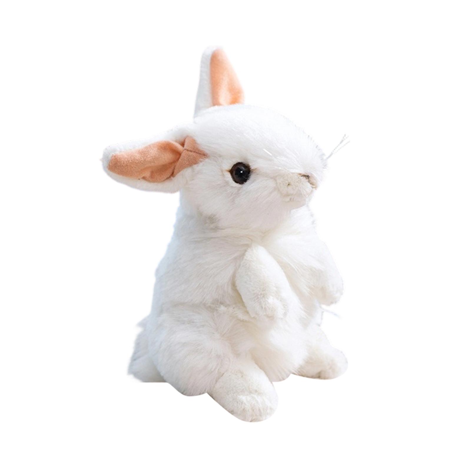 Standing Little Bunny Plush Toy; Lifelikedoll; Boy Doll For Children; Easter Gift белый