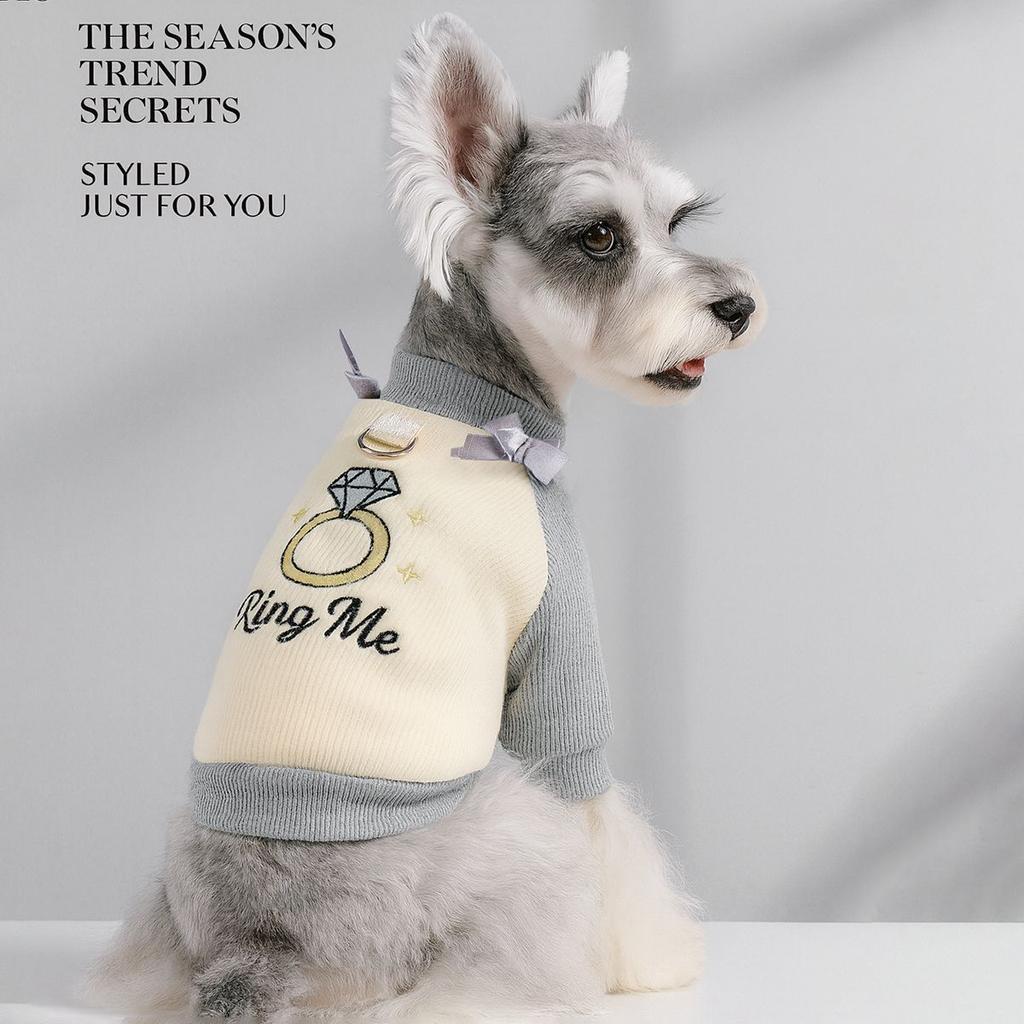Pet circle, dog small dog clothes, cat clothing, autumn and winter Valentine's Day love collection