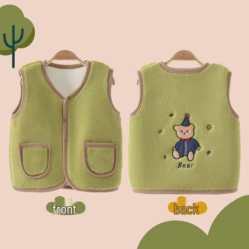Jingqi Aoli Velvet Baby Vest: Warm, Thickened, 2025 Style Fleece for Infant Autumn/Winter Wear