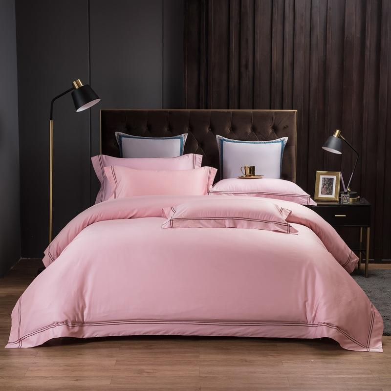 4pcs/set Pure Cotton Milled Cotton 4-piece Set Bed Sheet Quilt Cover Pillowcase 4-piece Set Twin Queen King Size