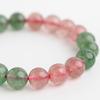 Eigado Strawberry Green Quartz 20 Inner Natural Power Good Luck & Bracelet, Beads, 10mm, Diameter Approx. 16cm, Stone, Stone, Charm,