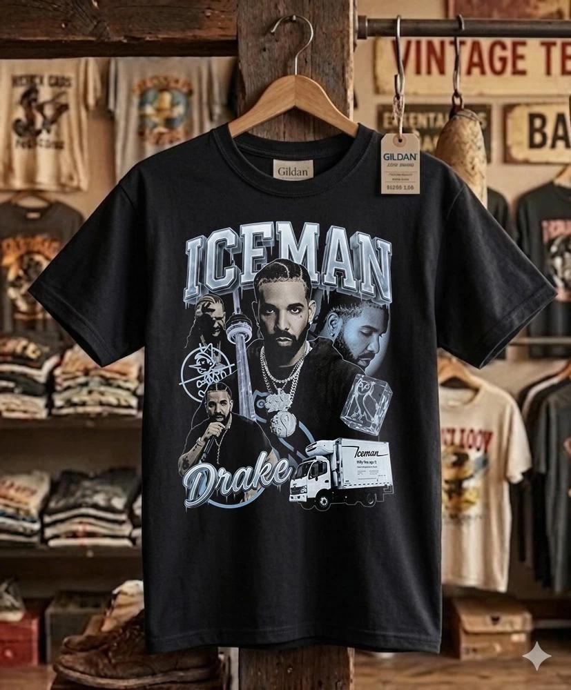Vintage IceUnisex Retro 90s Rap Tee Toronto Graphic Hip Hop Black Shirt M