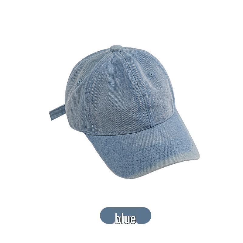 Кепка бейсболка из потертого денима в корейском стиле - Мужская ретро выцветшая кепка с козырьком от солнца