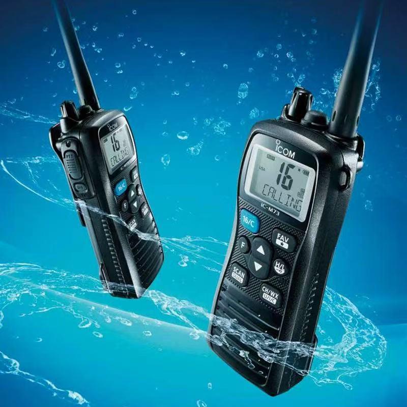 ICOM IC-M73PLUS VHF Marine Handheld Transceiver, IPX8 Waterproof Floating Radio